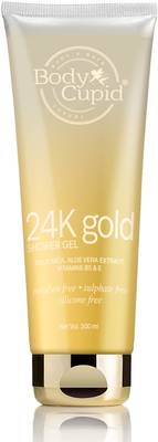Body Cupid 24K Gold Shower Gel With Gold Mica, Aloe Vera Extract And Vitamin B5 & E - 200mL