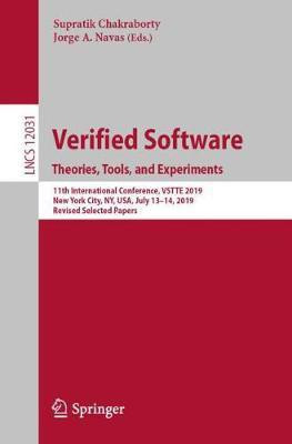 Verified Software. Theories, Tools, and Experiments(English, Paperback, unknown)