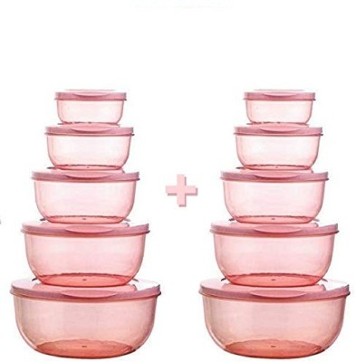 MOOZICO Plastic Bread Container  - 2700 ml, 1700 ml, 1000 ml, 580 ml, 290 ml(Pack of 10, Pink)