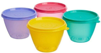 TUPPERWARE Plastic Cookie Jar  - 430 ml(Pack of 4, Multicolor)