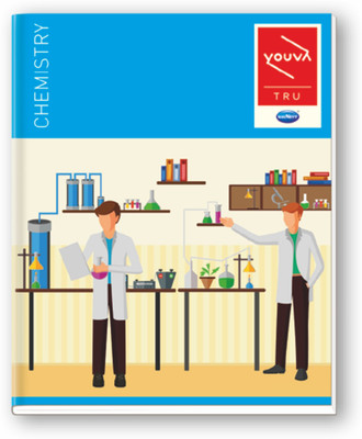 Navneet Youva Hard Bound Chemistry Practical Book 21.5x26.5 cm 1 Side Ruled & 1 Side Plain Regular Notebook 176 Pages(Blue)