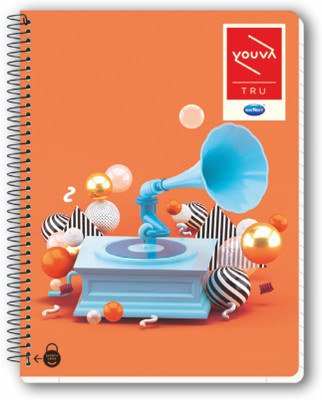 NAVNEET Youva Spiral & Soft Bound 6 Subject Book 18x24 cm Regular Notebook Single Line 300 Pages(Multicolor)