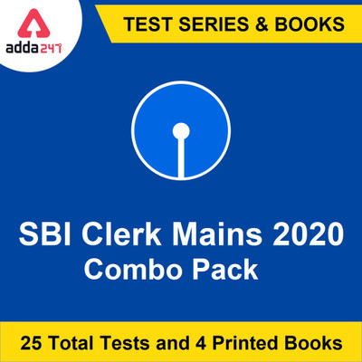 Adda247 SBI Clerk Mains 2020 Combo Pack (Online Test Series & Books)(Activation Key)
