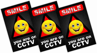 KREEPO SMILE YOU ARE ON CAMERA Emergency Sign