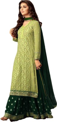 Bhumik Enterprise Straight Gown(Light Green)