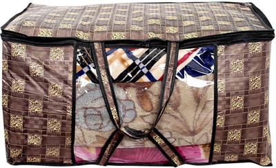The Furnishing Tree Basketweave Pattern Blanket/Quilt Bag TFTBK26_S(Brown)