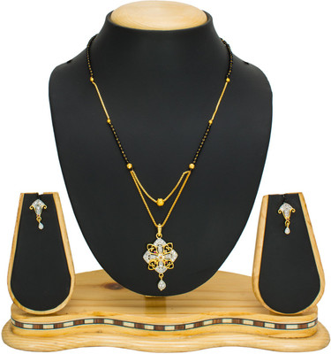 AADITA Metal, Alloy Gold-plated Gold, Silver, Black Jewellery Set(Pack of 1)