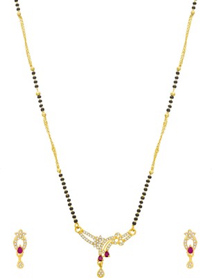 LUXOR Alloy Gold-plated Gold, Black Jewellery Set(Pack of 1)