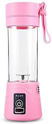 Mysticoal USB portable juicer 450 W Juicer Mixer Grinder(Rechargeable Portable Travel Electric Mini USB Juicer Bottle Blender for Making Juice, Shake, Smoothies for All Fruits and Vegetables | 1 Jar | Pink)
