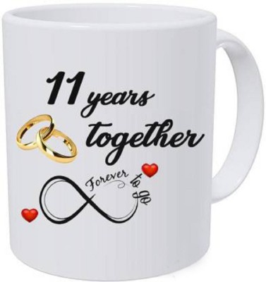 Alexus Happy 11th Marriage Anniversary 11 years love Ceramic Coffee Mug(325 ml)