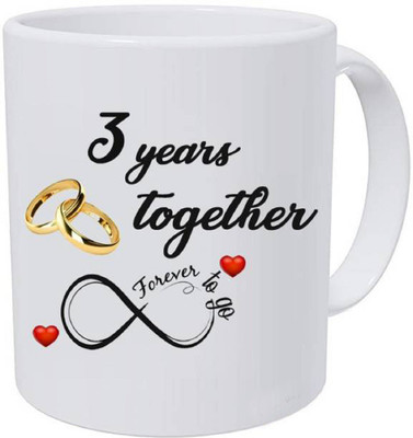 Alexus Happy 3rd Marriage Anniversary 3 years love Ceramic Coffee Mug(325 ml)