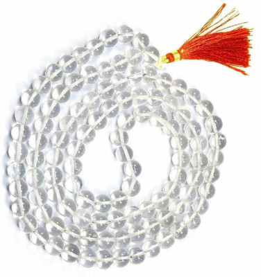 anagha Sphatik Jaap Mala for Pooja (108+1 Beads) Quartz Crystal Chain Stone Chain