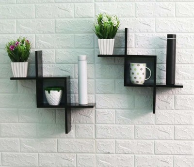 Worthy Shoppee Wooden Wall Shelf(Number of Shelves - 2)