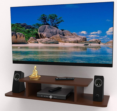 FUTURE GENERATION V GROUP TV Setup Box & Remote Stand MDF (Medium Density Fiber) Wall Shelf(Number of Shelves - 4, Brown)