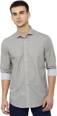 Simon Carter Men Printed Casual Grey Shirt