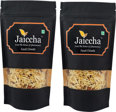 Jaiccha Namkeen Snacks-Farali Chiwda 400 gms in Black Paper Pouch(2 x 200 g)