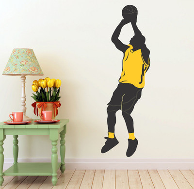 Littlebuds 100 cm Basketball Player Removable Sticker(Pack of 1)