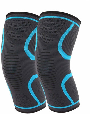 Leosportz Knee Support (Pair) Knee Support(Blue, Black)