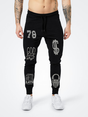 JUGULAR Printed Men Black Track Pants
