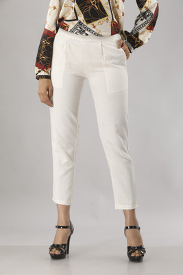 JAIPUR VASTRA Regular Fit Women White Trousers