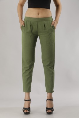 JAIPUR VASTRA Regular Fit Women Dark Green Trousers