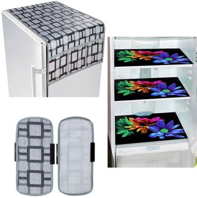 Crosmo Fridge Mat(Width: 48 cm, Multi, Grey)