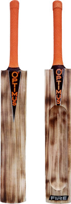Optimus Cricket Scoop Kashmir Bat (BURN) Full Size Single Blade For Tennis Ball - D Kashmir Willow Cricket  Bat For 15+ Yrs(950 - 1000)