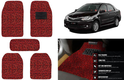 Auto Kite Plastic, PVC, Vinyl Standard Mat For  Toyota Etios(Red, Black)