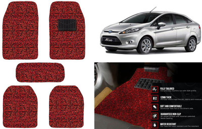 Auto Kite Plastic, PVC, Vinyl Standard Mat For  Ford New Fiesta(Red, Black)
