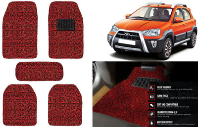 Auto Kite Plastic, PVC, Vinyl Standard Mat For  Toyota Etios Cross(Red, Black)