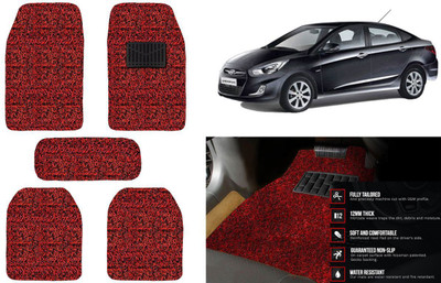 Auto Kite Plastic, PVC, Vinyl Standard Mat For  Hyundai Verna Fluidic(Red, Black)