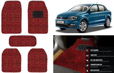 Auto Kite Plastic, PVC, Vinyl Standard Mat For  Volkswagen Ameo(Red, Black)