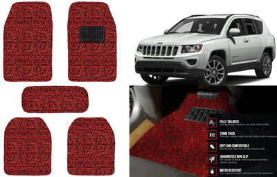 Auto Kite Plastic, PVC, Vinyl Standard Mat For  Jeep Compass(Red, Black)