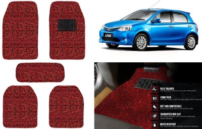 Auto Kite Plastic, PVC, Vinyl Standard Mat For  Toyota Etios Liva(Red, Black)