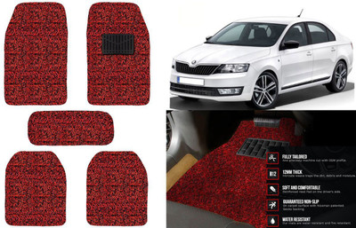 Auto Kite Plastic, PVC, Vinyl Standard Mat For  Skoda Rapid(Red, Black)