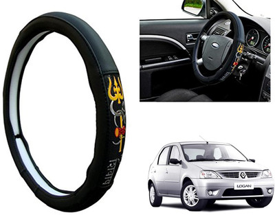 WolkomHome Steering Cover For Mahindra Logan(Black, Leatherite)