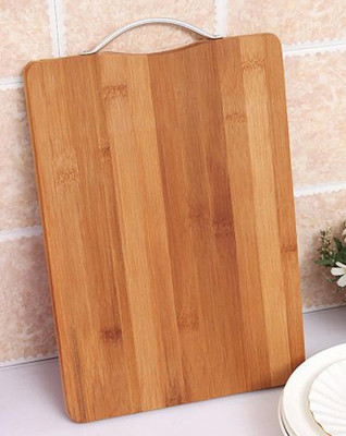Shopeleven Premium Quality Cutting/Chopping Board with Handle Size:- (34*24) Wooden Cutting Board Wooden Cutting BoardWC04 (Brown Pack of 1) Bamboo Cutting Board(Brown Pack of 1 Dishwasher Safe)