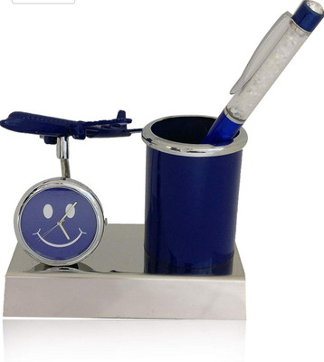 SMART WORLD 1 Compartments METAL PENS STAND & DESK ORGANISER(Blue)