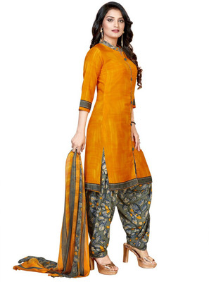 Kkrish Crepe Printed Kurta & Patiyala Material