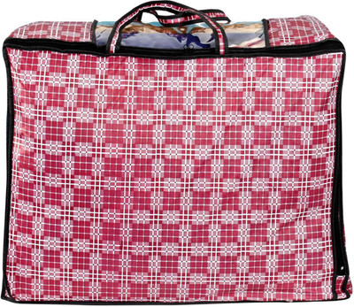 The Furnishing Tree Checkered Pattern Blanket/Quilt Bag TFTBK50_L3Combo(Magenta)