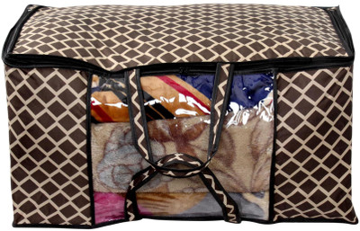 The Furnishing Tree Checkered Blanket/Quilt Bag TFTChBR_L(Brown)