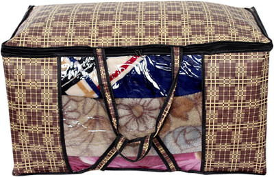 The Furnishing Tree Checkered Pattern Blanket/Quilt Bag TFTBK48_S(Brown)