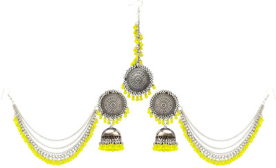 PANKSHRI ENTERPRISE Brass Silver Yellow Jewellery Set(Pack of 1)