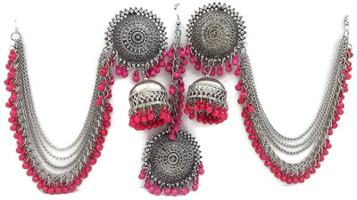 PANKSHRI ENTERPRISE Brass Pink Jewellery Set(Pack of 1)