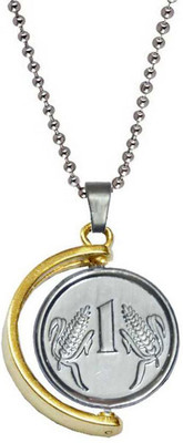 Sadnya Sadnya One Ruppess Coin Anjaan Locket With Chain Alloy Locket Silver Alloy Pendant Set