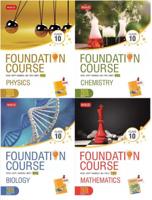 MTG Foundation Course For JEE/NEET/Olympiad/NTSE Physics, Chemistry, Biology, Mathematics (4 Books Set) For Class 10th(Paperback, MTG Editorial Board)
