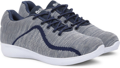 action Running Shoes For Men(Grey, Blue , 9)