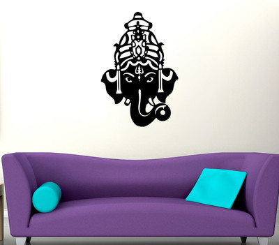 VCREATE DECOR 58 cm Ganesh ji Removable Sticker(Pack of 1)