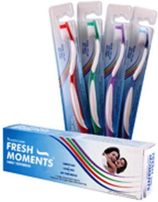 fresh moments Toothbrush (pack of 4) Extra Soft Toothbrush(Pack of 4)