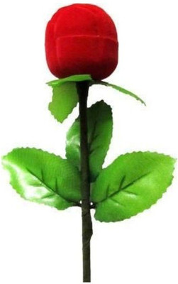 HODM VELVET RED ROSE JEWELLERY RING BOX Ring Vanity Box(Multicolor)